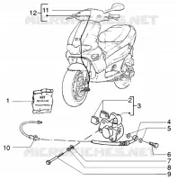 Front brake caliper-transmissions