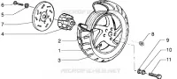 Rear wheel (Vehicle with rear hub brake)