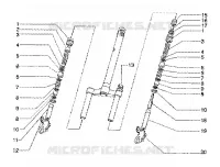 Front fork component parts (model 97-98-99)