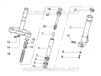 Showa front fork component parts