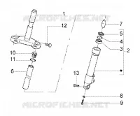 Mvp front fork component parts