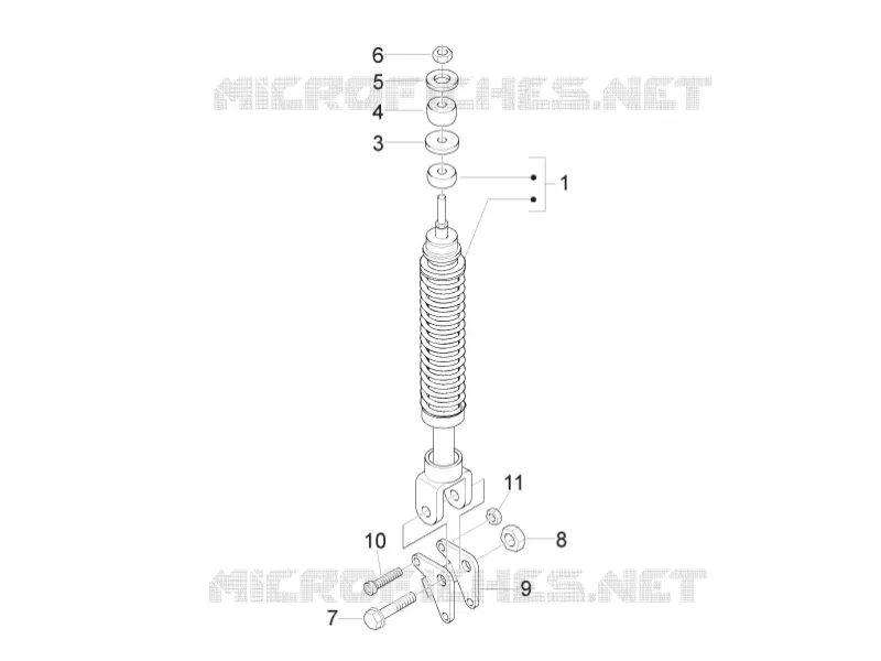 Suspension arrière - Amortisseur/s