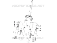 Composants de la fourche (Escorts)
