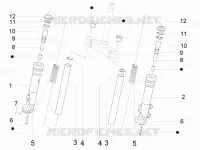 Composants de la fourche (Escorts)