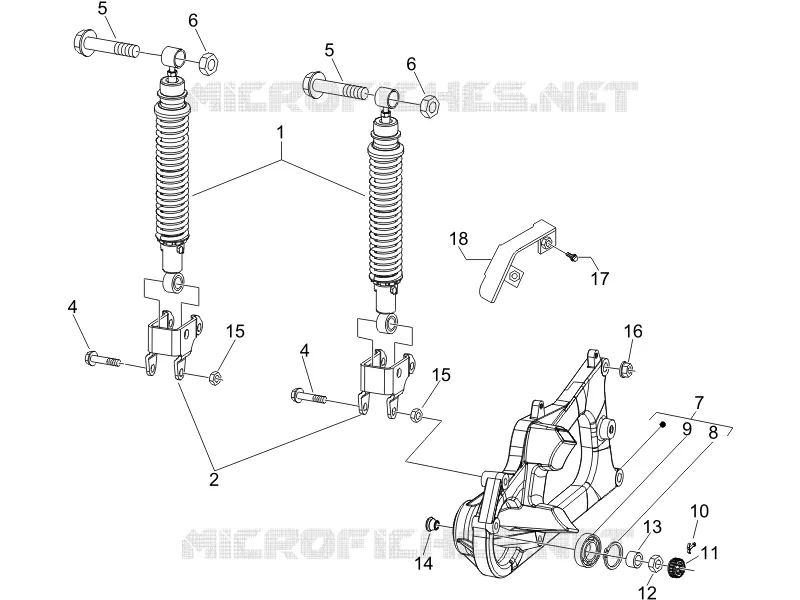 Suspension arrière - Amortisseur/s