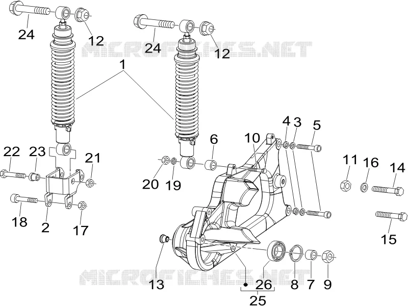Suspension arrière - Amortisseur/s