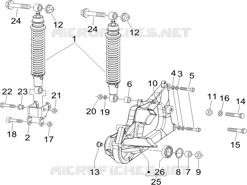 Suspension arrière - Amortisseur/s