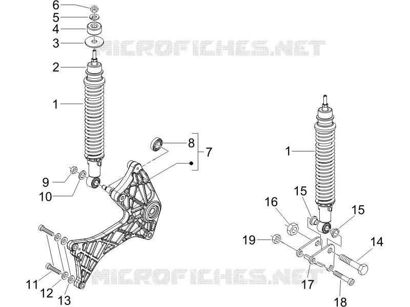 Suspension arrière - Amortisseur/s