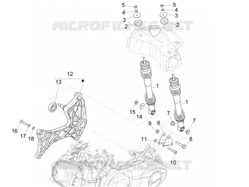 Suspension arrière - Amortisseur/s