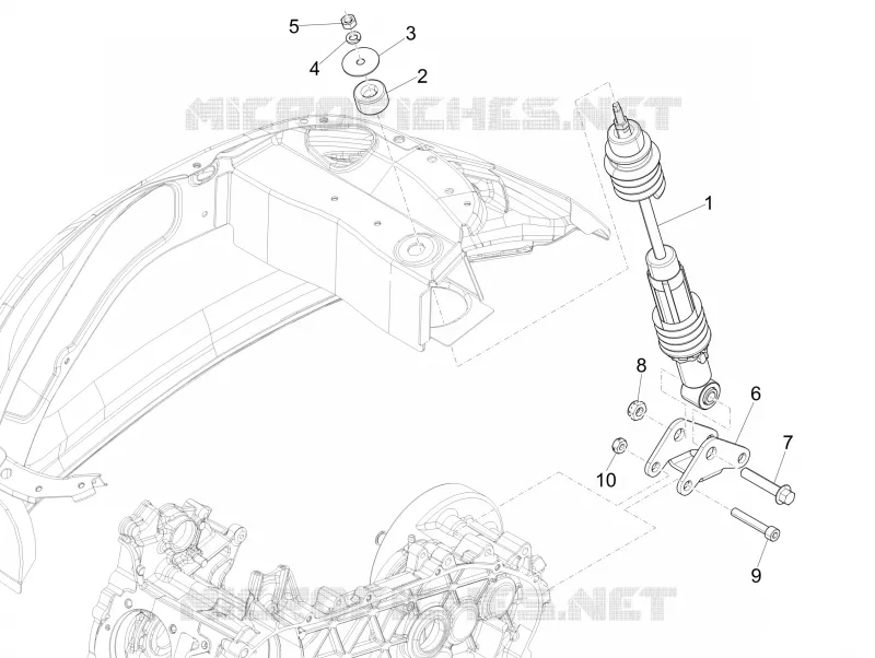 Suspension arrière - Amortisseur/s