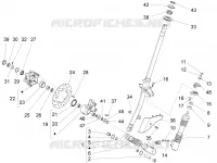Fourche/tube direction - Ensemble butée dir.