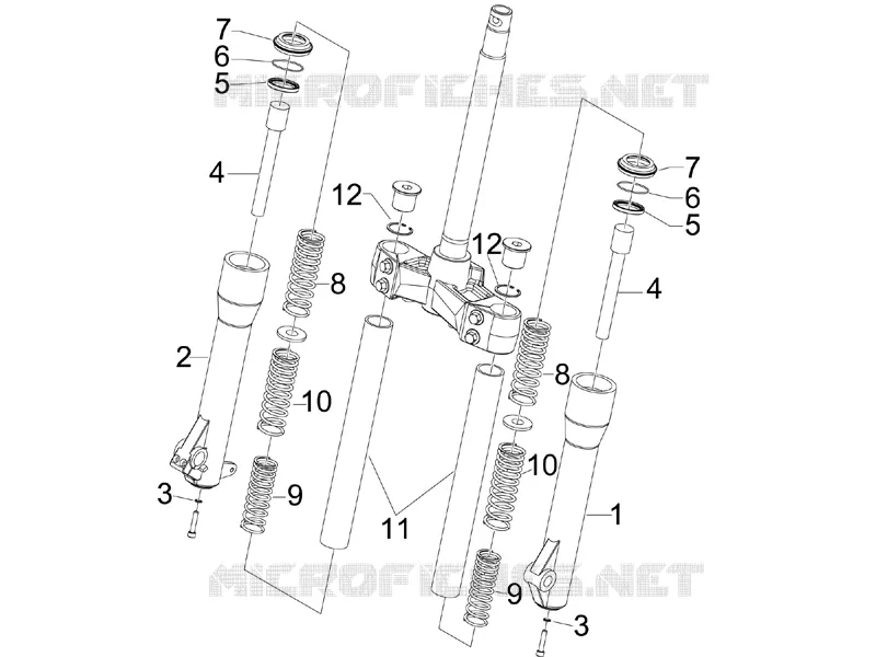 Composants de la fourche (Escorts)