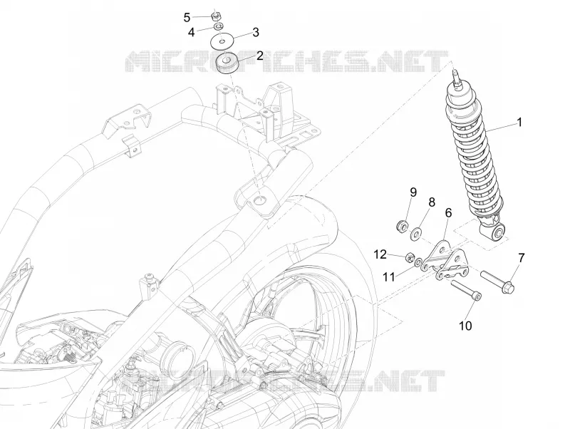 Suspension arrière - Amortisseur/s