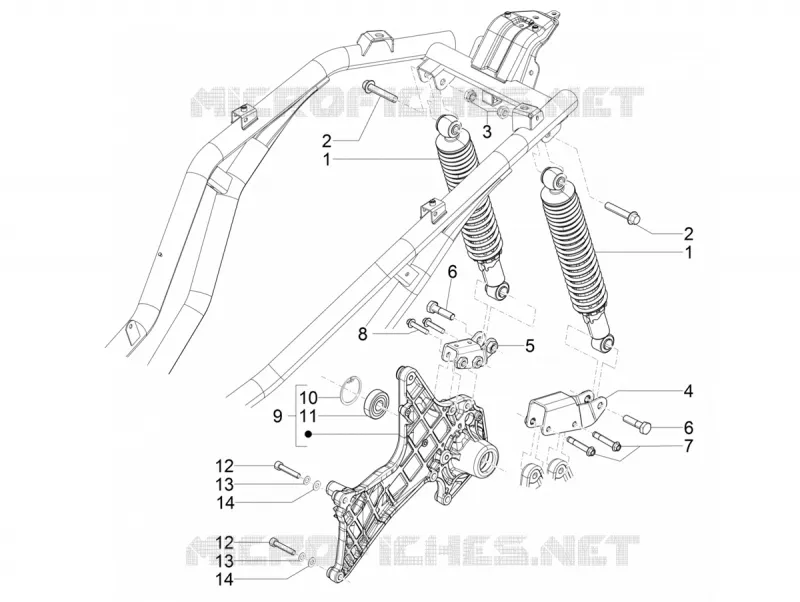 Suspension arrière - Amortisseur/s