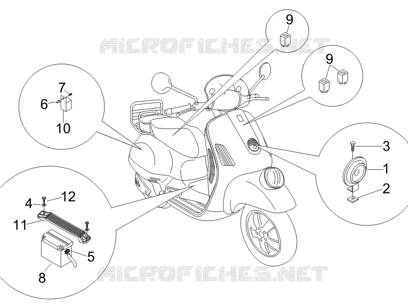 Relais - Batterie - Avertisseur sonore