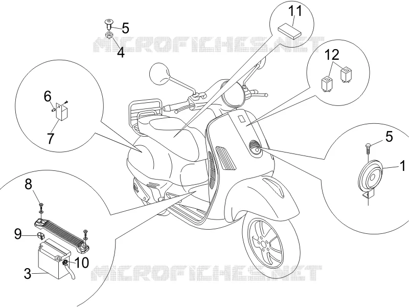 Relais - Batterie - Avertisseur sonore