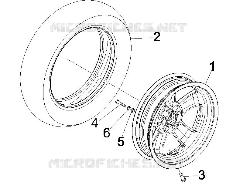 Roue avant VESPA VESPA-SCOOTER 125 GRANTURISMO 2005  Granturismo L Potenziato