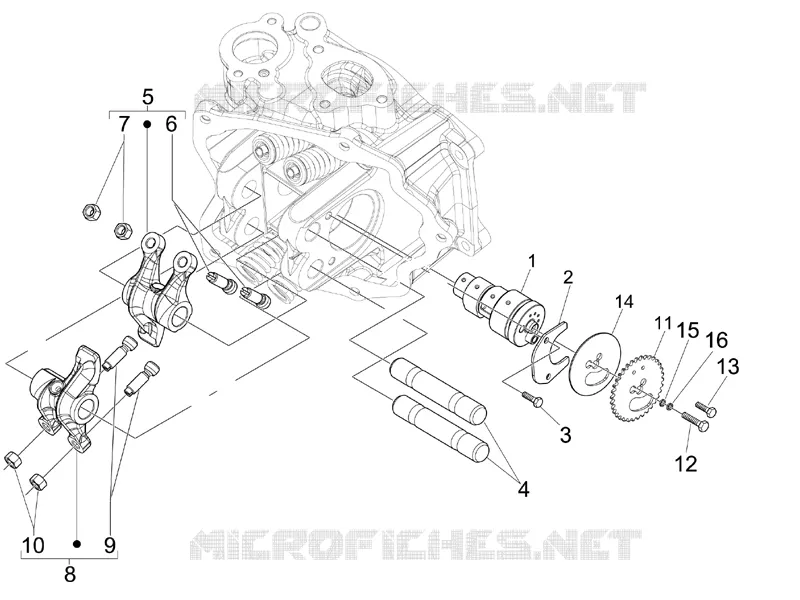Groupe support balanciers VESPA VESPA-SCOOTER 125 GTV 2006  GTV 4T E3