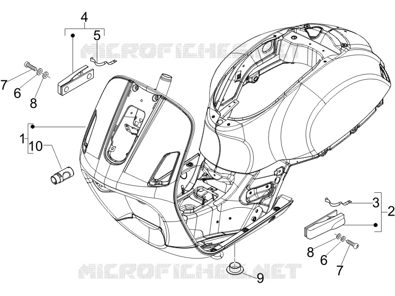 Châssis/coque VESPA VESPA-SCOOTER 250 GT 2007  GT ie 60° E3