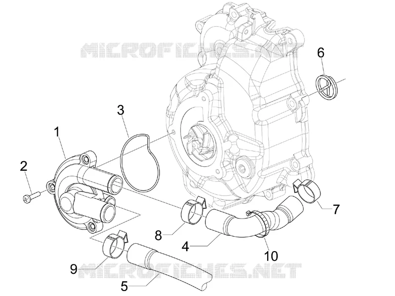 Pompe à eau VESPA VESPA-SCOOTER 250 GT 2006  GT ie 60° E3