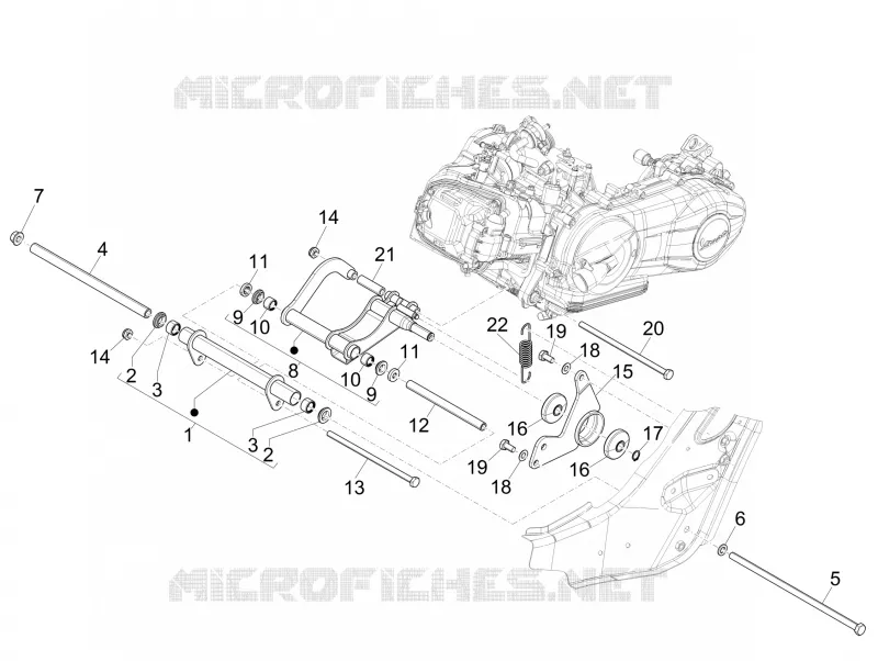 Bras oscillant VESPA VESPA-SCOOTER 125 GTS 2016  GTS 4T 3V ie Super