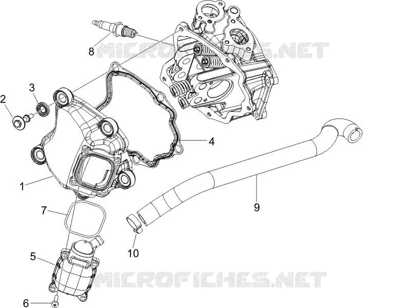 Couvercle culasse VESPA VESPA-SCOOTER 125 GTS 2008  GTS 4T E3
