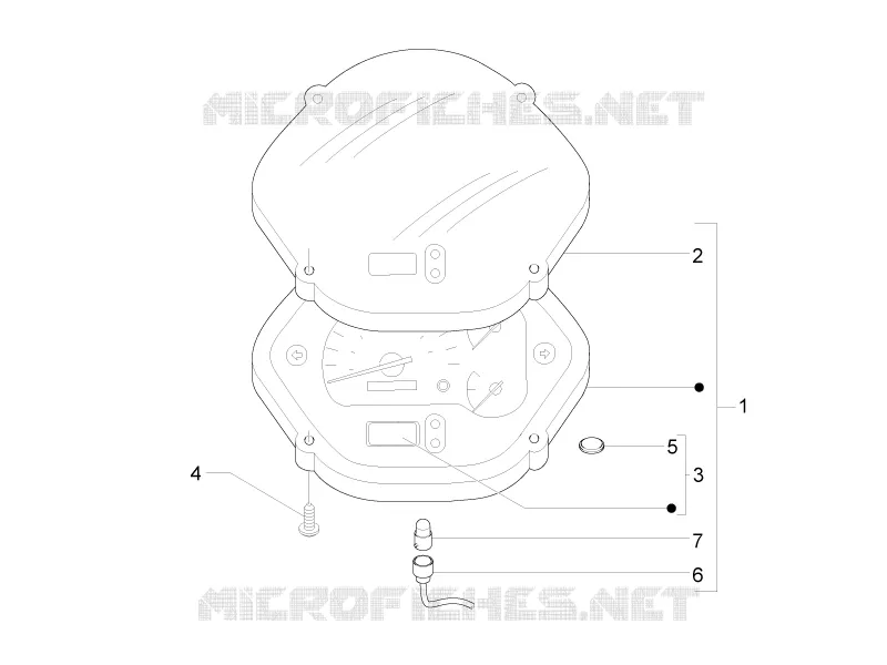 Groupe instruments - Cruscotto VESPA VESPA-SCOOTER 125 GTS 2010  GTS 4T E3