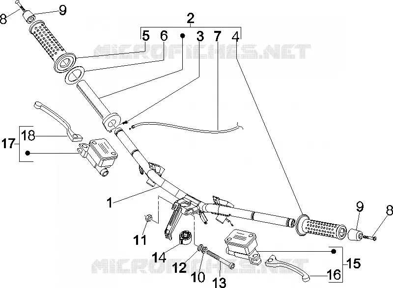 Guidon - Maître cylindre VESPA VESPA-SCOOTER 125 GTS 2012  GTS 4T E3