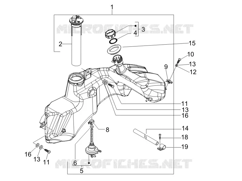Réservoir carburant VESPA VESPA-SCOOTER 125 GTS 2010  GTS 4T E3