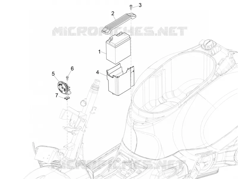 Relais - Batterie - Avertisseur sonore VESPA VESPA-SCOOTER 125 GTS 2016  GTS 4T E4 ABS