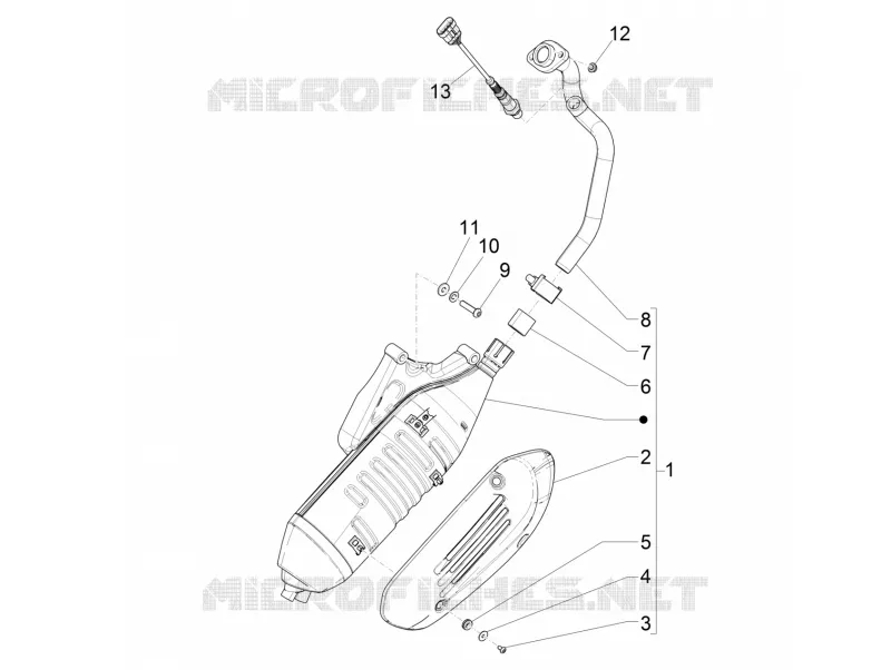 Silencieux VESPA VESPA-SCOOTER 125 GTS 2016  GTS 4T E4 ABS