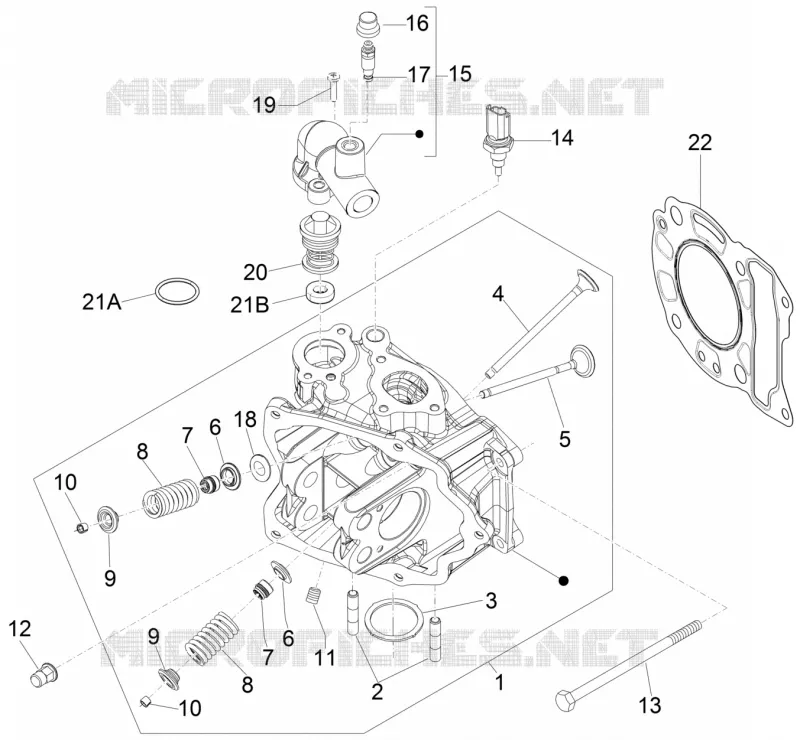Ensemble culasse - Soupape VESPA VESPA-SCOOTER 125 GTS 2015  GTS 4T ie Super E3