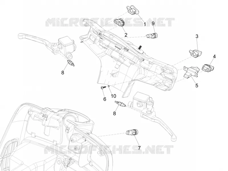 Inverseurs - Commutateurs - Boutons - Interrupteurs VESPA VESPA-SCOOTER 125 GTS 2014  GTS 4T ie Super E3