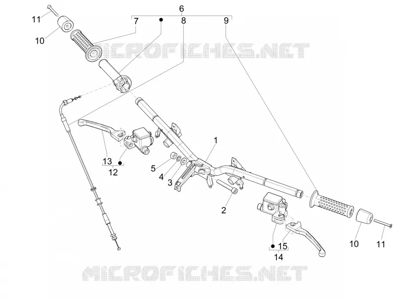 Guidon - Maître cylindre VESPA VESPA-SCOOTER 150 GTS 2015  GTS Super ie 4T 3V