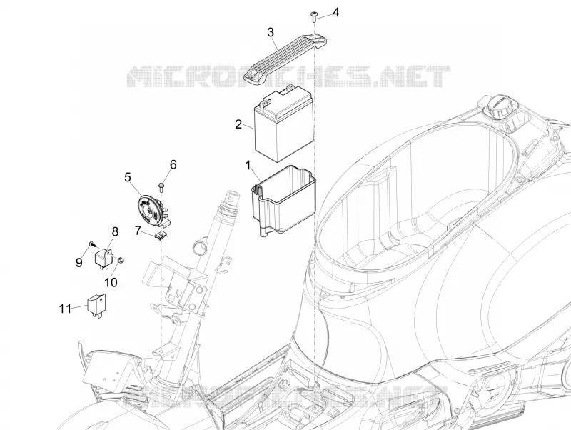 Relais - Batterie - Avertisseur sonore VESPA VESPA-SCOOTER 150 GTS 2015  GTS Super ie 4T 3V