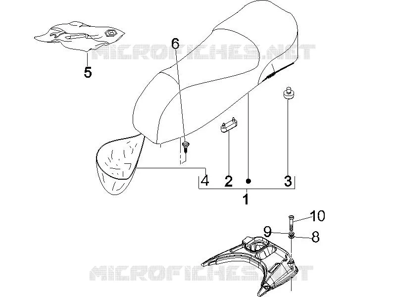 Selle/sieges VESPA VESPA-SCOOTER 250 GTS 2008  GTS ABS