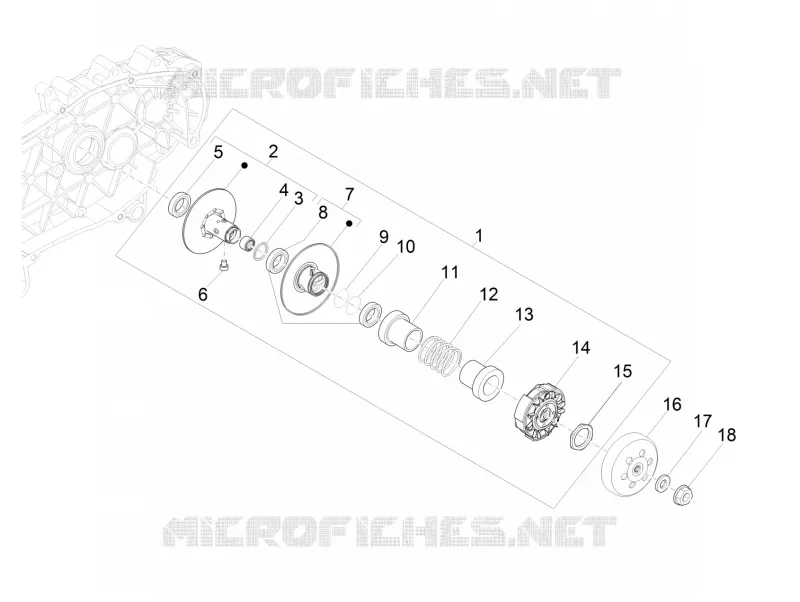 Poulie entrainee VESPA VESPA-SCOOTER 300 GTS 2016  GTS ie ABS E4