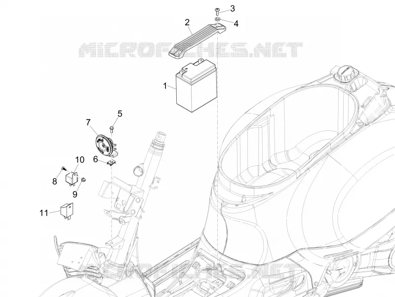 Relais - Batterie - Avertisseur sonore VESPA VESPA-SCOOTER 300 GTS 2016  GTS ie Super
