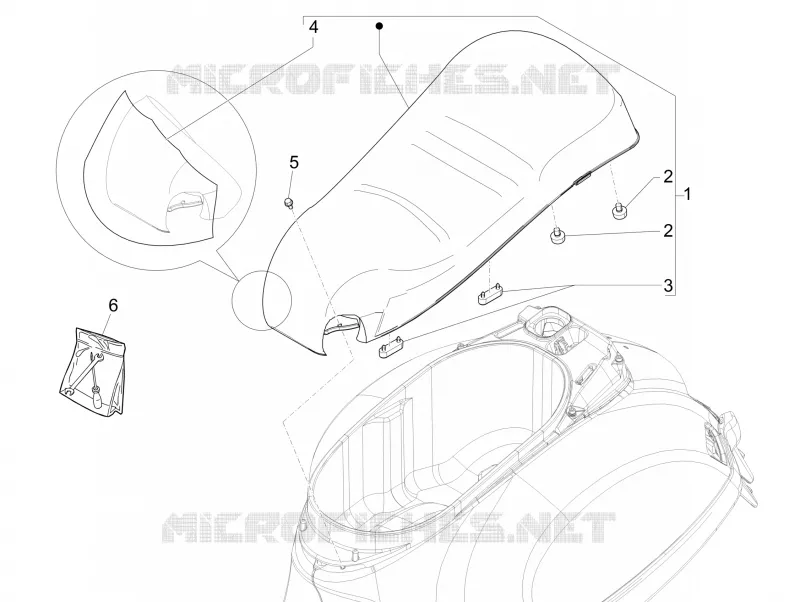 Selle/sieges VESPA VESPA-SCOOTER 300 GTS 2015  GTS ie Super