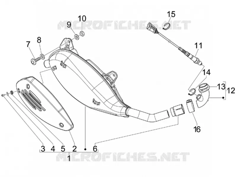 Silencieux VESPA VESPA-SCOOTER 300 GTS 2009  GTS ie Super