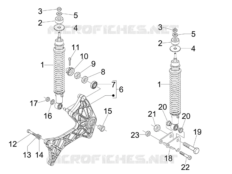 Suspension arrière - Amortisseur/s VESPA VESPA-SCOOTER 300 GTS 2013  GTS ie Super