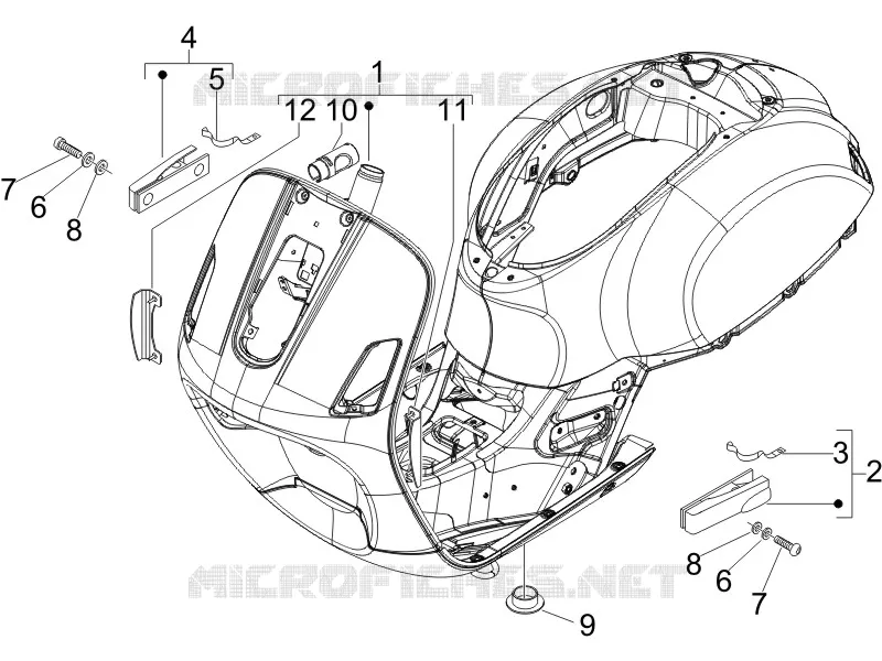 Châssis/coque VESPA VESPA-SCOOTER 250 GTV 2009  GTV ie