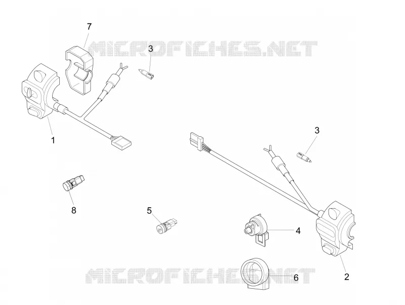 Inverseurs - Commutateurs - Boutons - Interrupteurs VESPA VESPA-SCOOTER 300 GTV 2012  GTV 4T 4V ie Touring