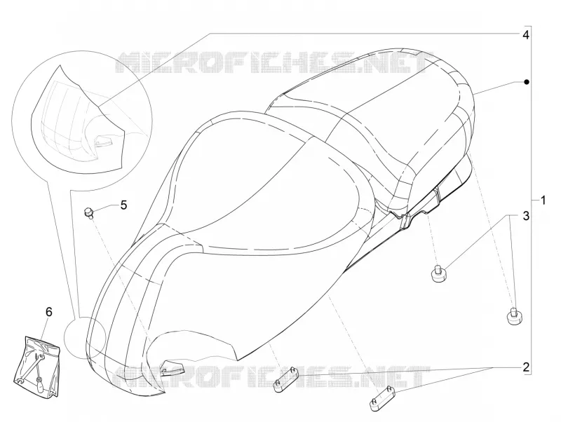 Selle/sieges VESPA VESPA-SCOOTER 300 GTV 2012  GTV 4T 4V ie Touring