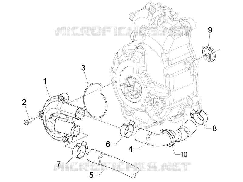 Pompe à eau VESPA VESPA-SCOOTER 300 GTV 2011  GTV 4T 4V ie