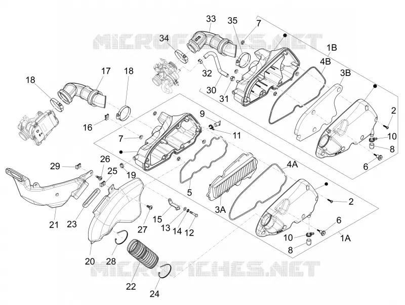 Filtre à air VESPA VESPA-SCOOTER 125 LX 2012  LX 4T 3V ie