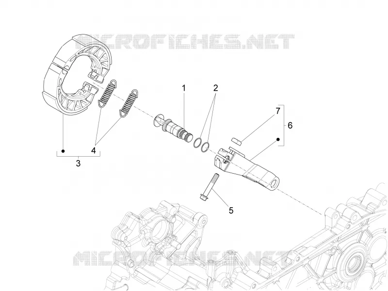 Frein posterieur - Mâchoire VESPA VESPA-SCOOTER 125 LX 2012  LX 4T 3V ie