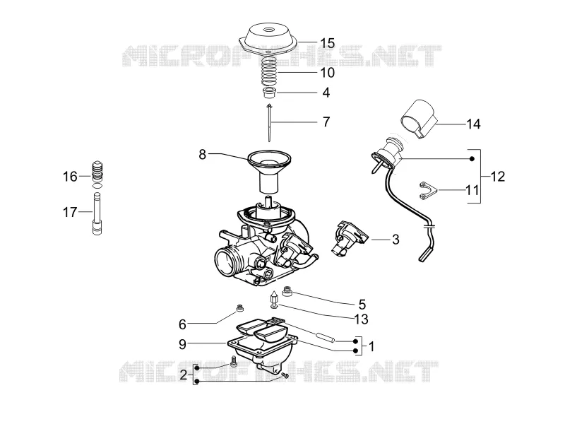 Composants de carburateur VESPA VESPA-SCOOTER 125 LX 2006  LX 4T E3