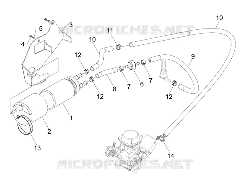 Instalation de l'alimentation VESPA VESPA-SCOOTER 125 LX 2006  LX 4T E3