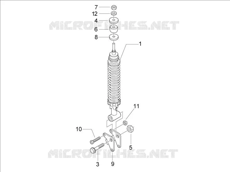 Suspension arrière - Amortisseur/s VESPA VESPA-SCOOTER 125 LX 2006  LX 4T E3